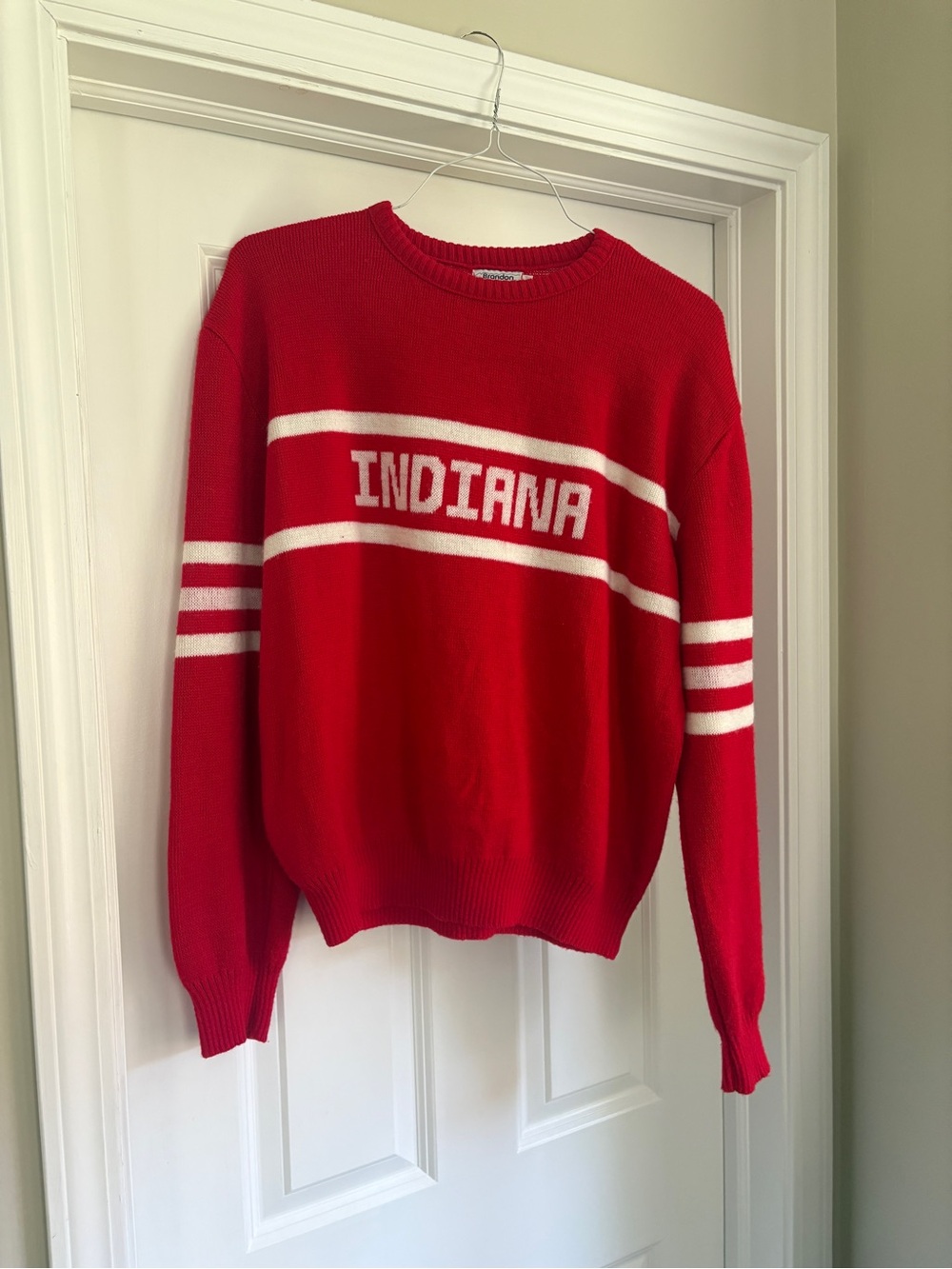Vintage Indiana University Crewneck Sweater Size Large Indiana Hoosiers Football